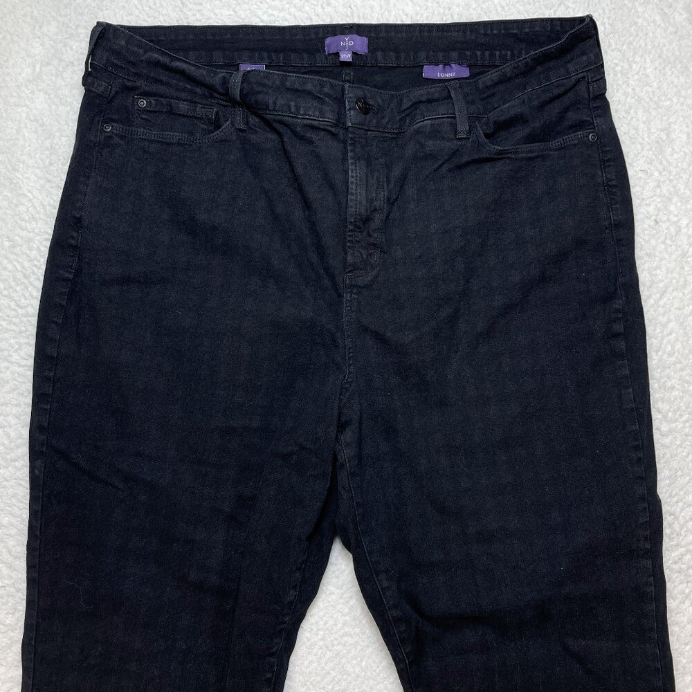 NYDJ Jeans Womens Sz 20W Black  Skinny Ankle High Rise Denim 37x26